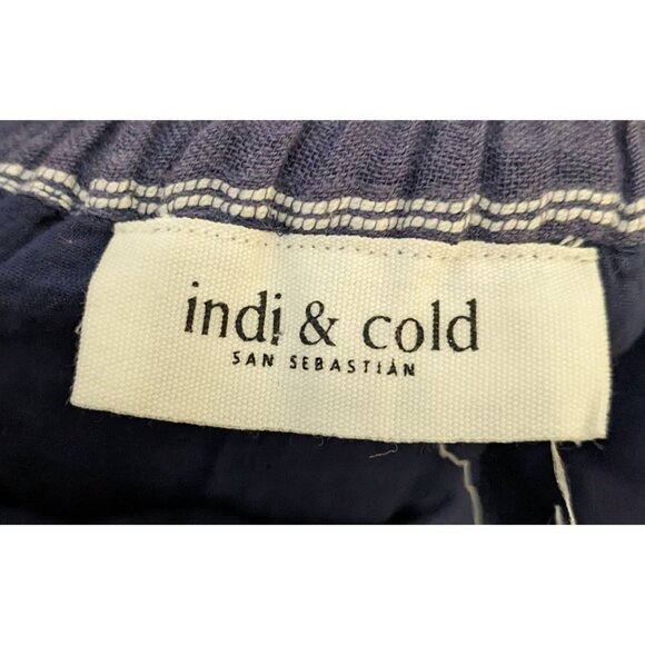 Indie & Cold San Sebastian Retro Bohemian Red And Blue Striped Skirt Size Small - Picture 9 of 10